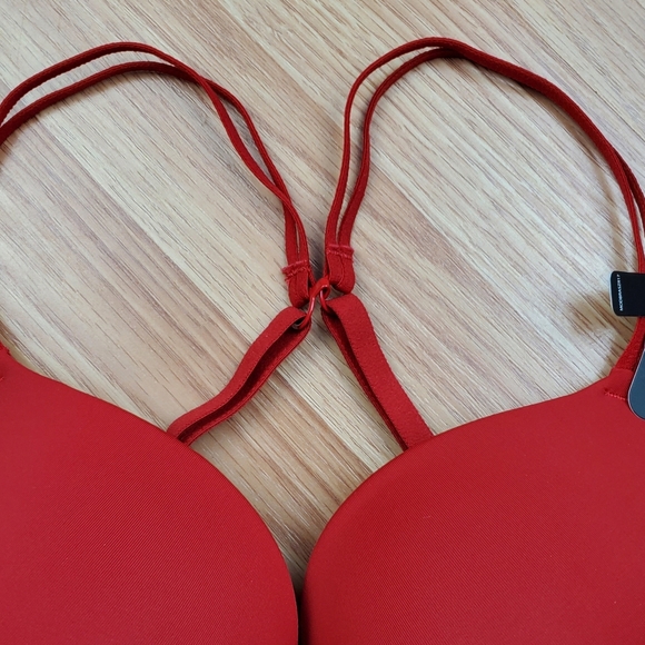 NWT Modern Movement lace wing push up underwire bra savvy red romantic classic - Picture 4 of 9